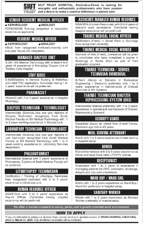 Siut Trust Hospital Jobs