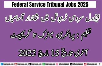 Federal Service Tribunal Jobs 2025