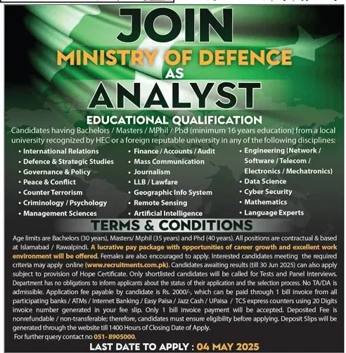 Ministry Of Defence Jobs