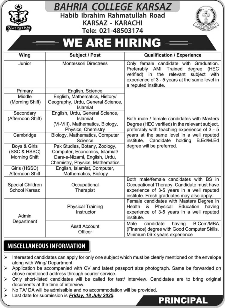 bahria college karachi