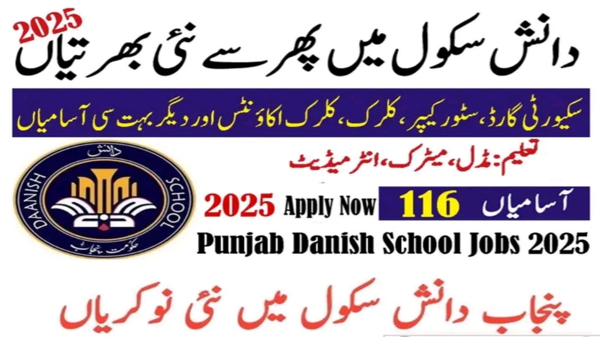 Punjab Danish School Jobs 2025