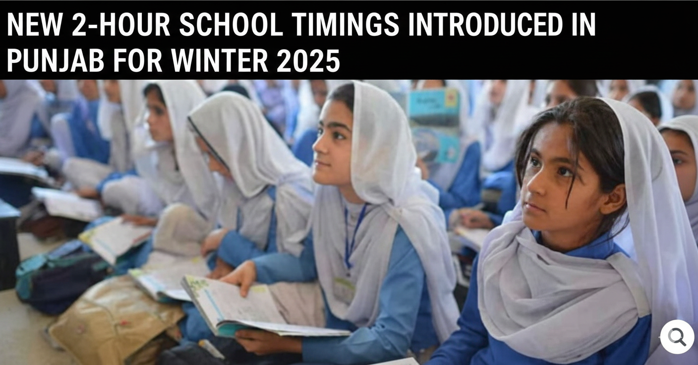 New 2-Hour School Timings Introduced in Punjab for Winter 2025